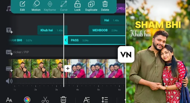 Trending Couple Lyrics Video Editing In Vn App