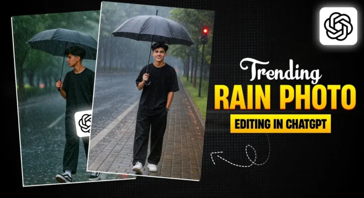 Trending Rain Photo Editing in ChatGPT